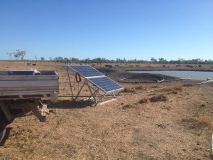 Panels and dam in background